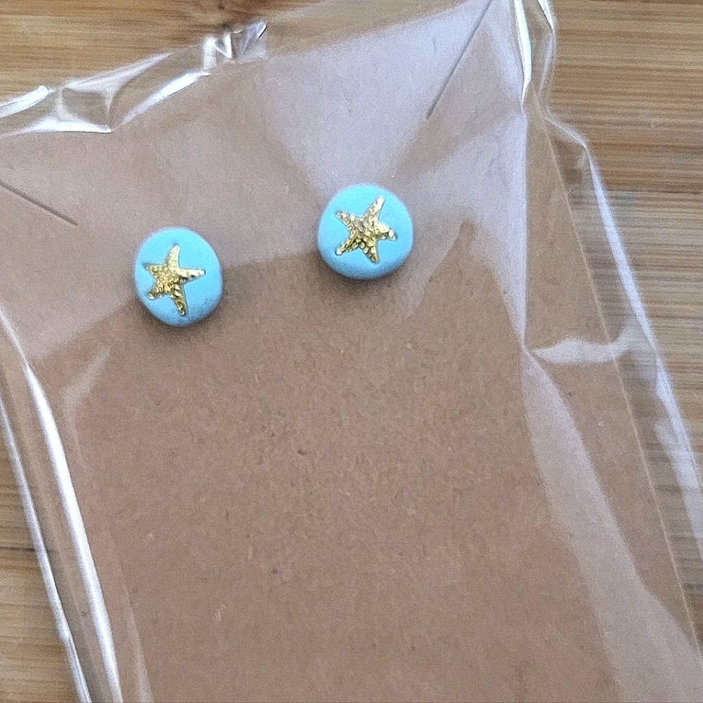 Blue Beach Earring studs
